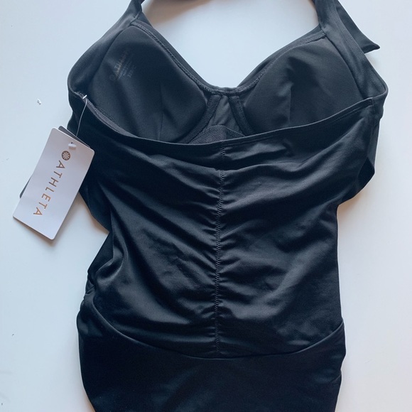 NWT Athleta Wrap One Piece Swimsuit Black 32B/C - Picture 5 of 8